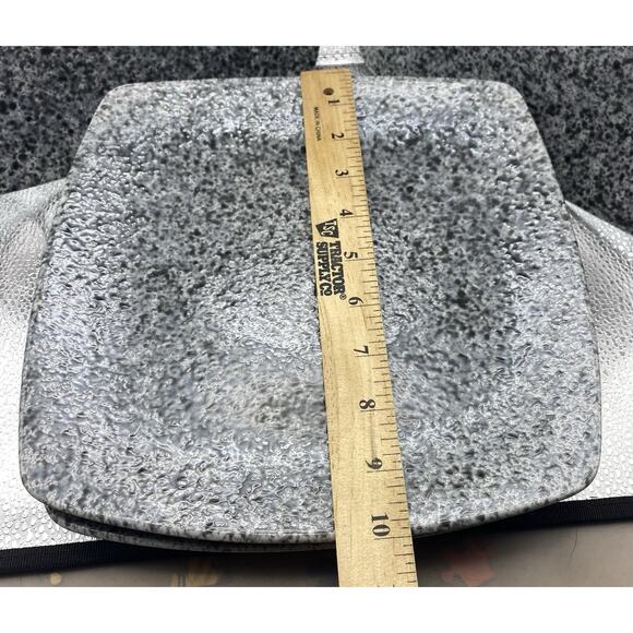 222 Fifth My Place My Space Set Of 4 Speckled Textured Stoneware Dinner Plates - Picture 3 of 8